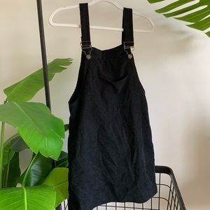 Black overall dress